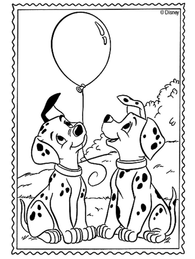 Plansa de colorat cu 102 Dalmatieni 110 14